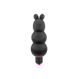 Vibromasseur stimulateur noir 7 vitesses silicone waterproof 